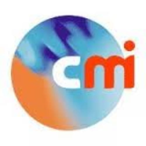 CGM-Logo mit blauem und orangefarbenem Kreisdesign für Château d'Hassonville, ein Gästehaus in Marche-en-Famenne, Belgien