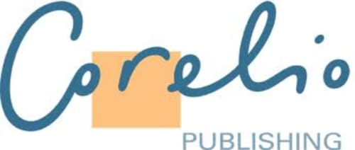 Coreli Publishing Logo mit blauem Schriftzug und orangefarbenem Rechteck, Partner des Château d'Hassonville B&B in Marche-en-Famenne