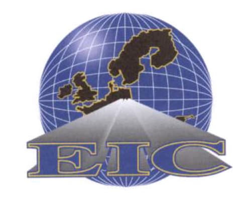 EFTC-Logo mit Globus, Europa-Karte und Berg, Schloss Hassonville, Marche-en-Famenne