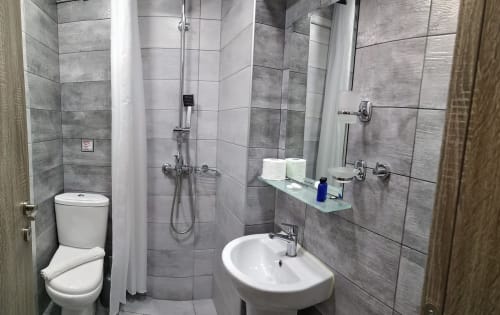 bathroom and shower