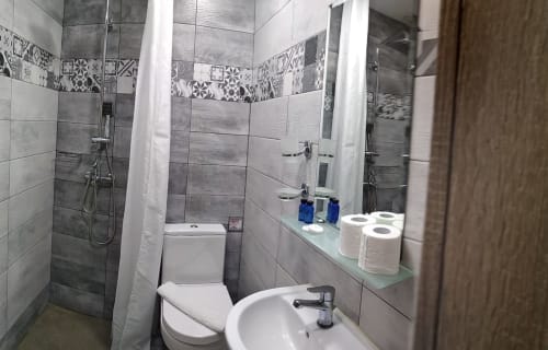 bathroom and shower