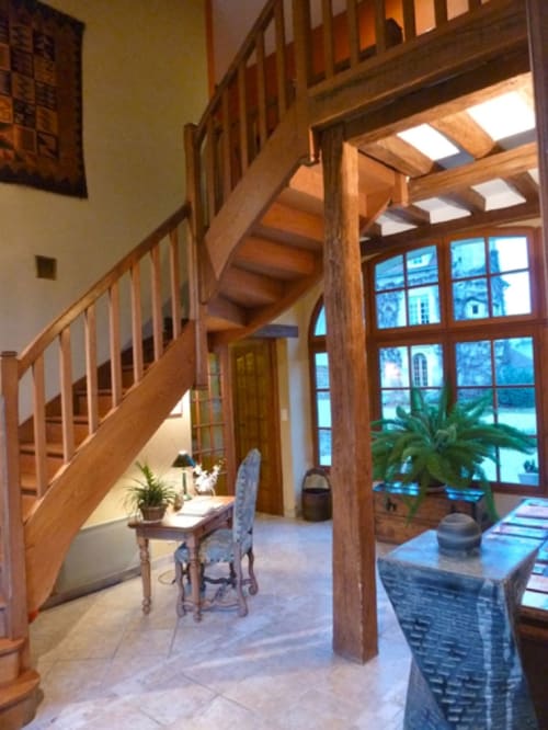 Entrance hall of the guest house of the Château de Ribourdin