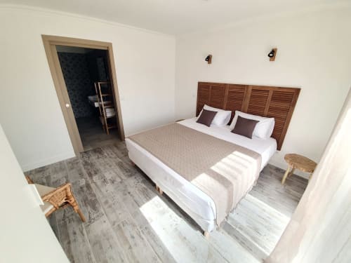 Parental suite n°1 with air conditioning for people with reduced mobility located on the ground floor in the villa casaclaudina.