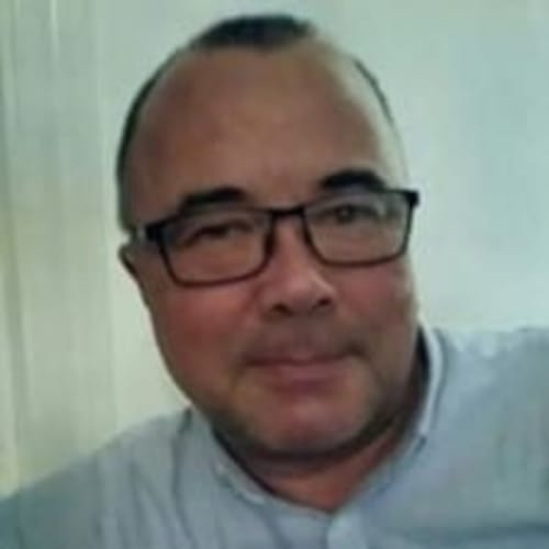 Middle-aged man with glasses at Villa Freedom B&B, Kokkino Chorio, Crete