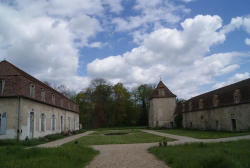 Photo Ancienne Calèche Au Château De Fontnoble, Biozat (Allier) – Tirage Argentique Vers 1910