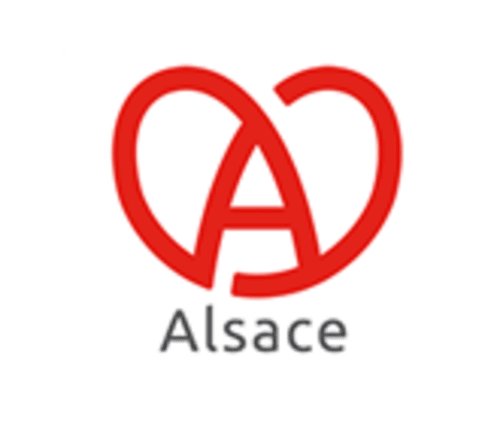 Alsace heart logo for l'Atelier des Dépendances, a bed and breakfast in Lipsheim, France