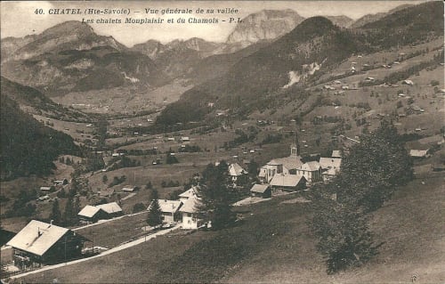 Old postcard of Châtel in 1920.