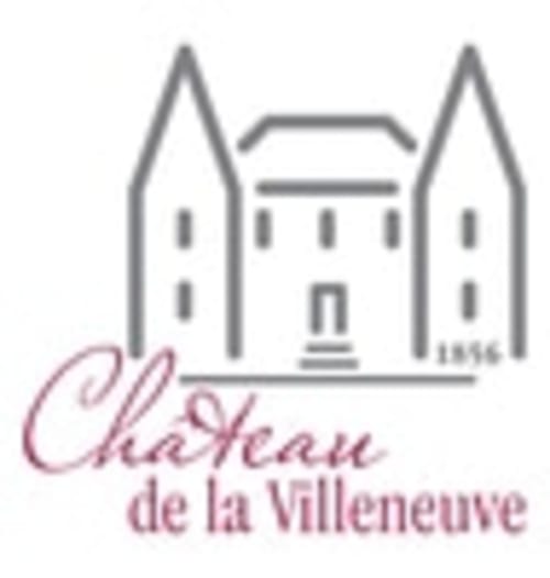 logo du Château de la Villeneuve 71380 avec table et chambre d'hôtes