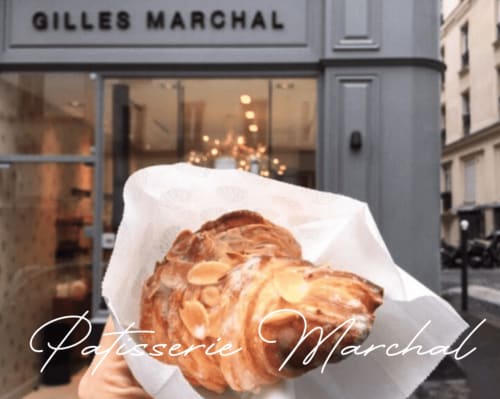 Fresh pastry from Patisserie Marchal in Montmartre, Paris - iconic French bakery treats near romantic B&B
