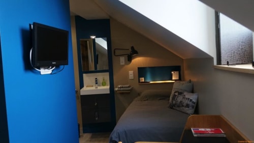 Chambre single de l' Abri du passant Roubaix
