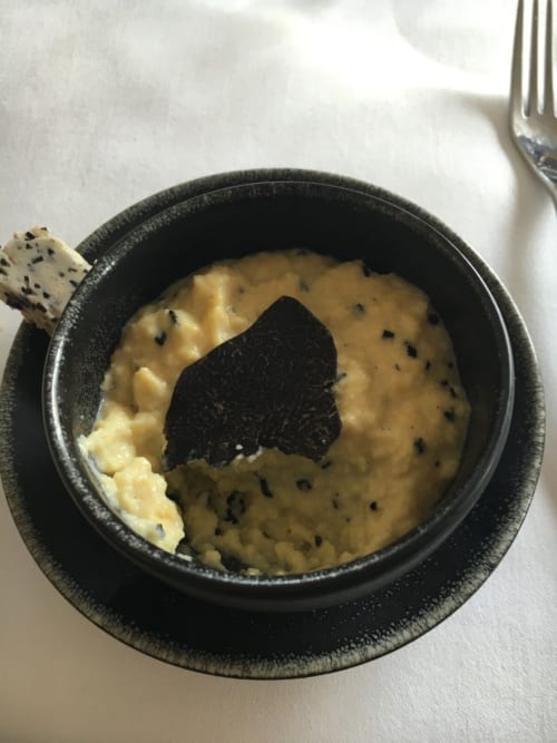 La brouillage aux truffes et sa belle lamelle de truffe