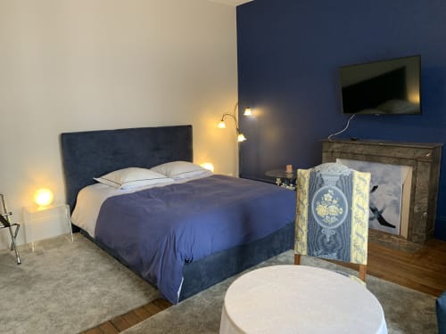 Chambre Aiguemarine du Gîte des Sources du Domaine d'Auxonnettes