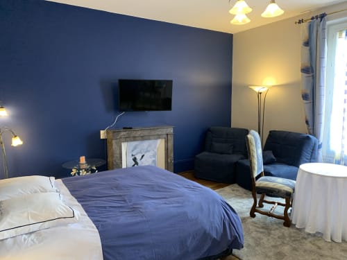 Chambre Aiguemarine du Gîte des Sources du Domaine d'Auxonnettes