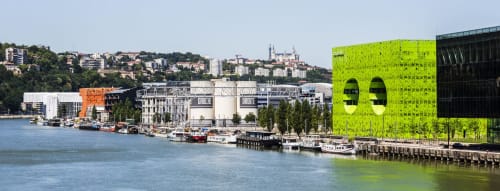 Panoramic view of the Saone and the Confluence district
