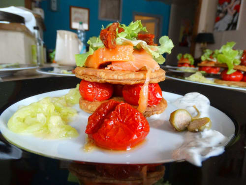 gourmet menu at the B&B Girolles les Forges in Burgundy