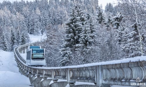 Funicular connecting Bourg-Saint-Maurice to Les Arcs, serving the Cosyarc apartments.