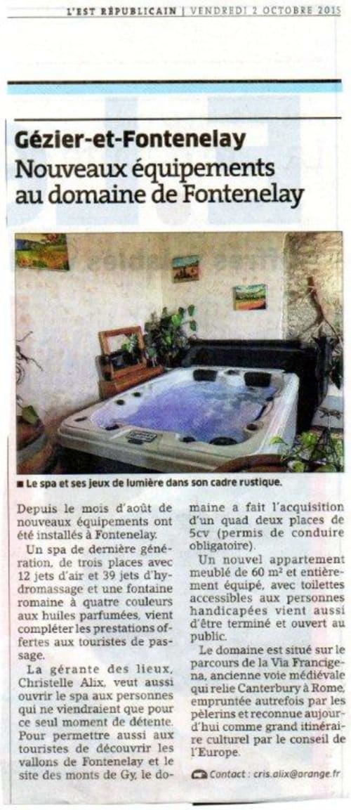 Achat du jaccuzzi spa en 2015