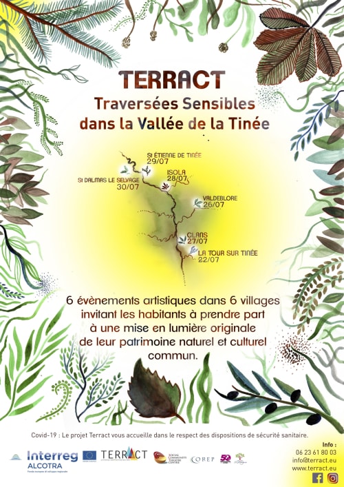 Affiche événement TERRACT - Traversées Vallée de la Tinée avec 6 villages dont Saint-Dalmas-le-Selvage, juillet