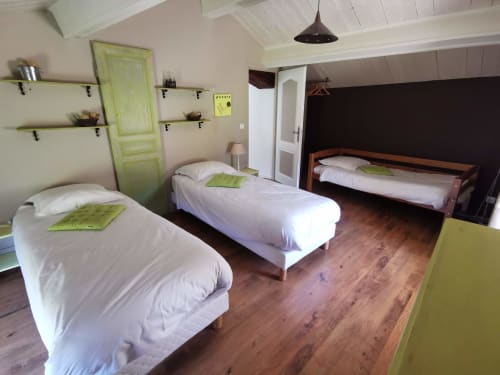 Gîte Le Chepti, chambre enfants décoration campagnarde le Moulin de la Fortie, Auvergne, Puy de Dôme