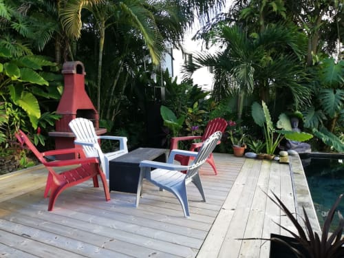Mobilier de jardin. Madikera Lodges. Muscade Lodge. Marin. Martinique.