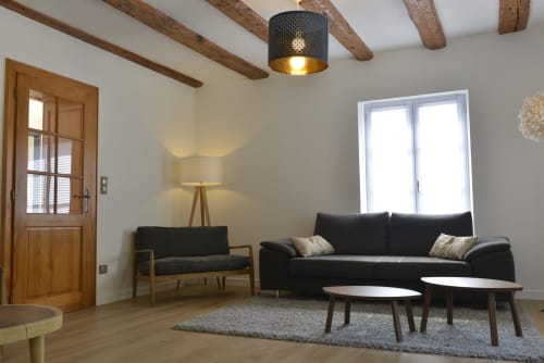 wohnzimmer. gemütliche Wohnung. Les Jardins de Madeleine. Gästehaus. Bernardvillé. Elsass.