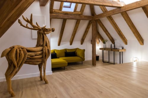 holztier. traumzimmer. Les Jardins de Madeleine. Gästehaus. Bernardvillé. Elsass.