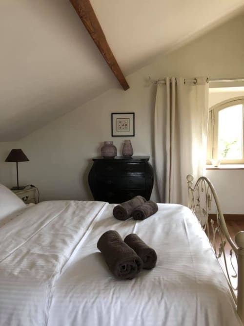 Chambre double. Gîte Le Pavillon. Château de la Courneuve. Gîtes. Nantes. Bretagne. Normandie.