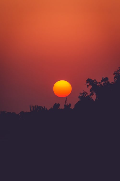 vue - Sunset - montagne 