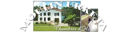 logo. Moulin Urketa. Chambres d'hôtes et gîte. Ayherre. Pays Basque.