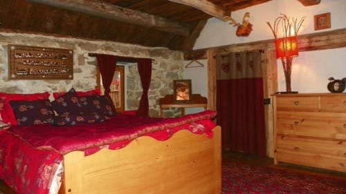 letto matrimoniale - camera familiare 5 persone - gîte du bois de l'ours - orcières  