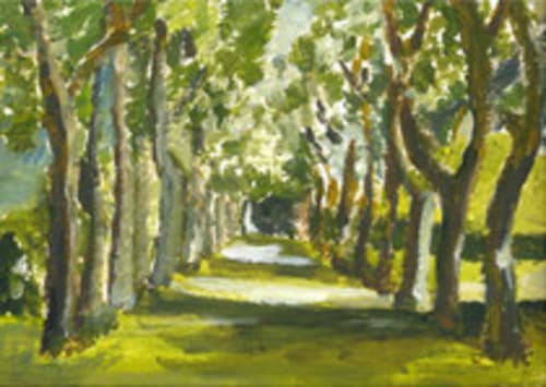 Painting. Domaine de Montlaur. Charming gites. Cathar country. Marianne Niermans.