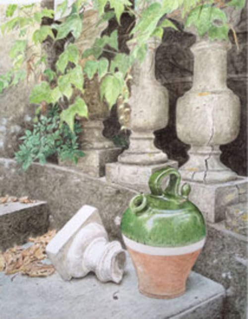 Painting. Domaine de Montlaur. Charming gites. Cathar country. Marianne Niermans.