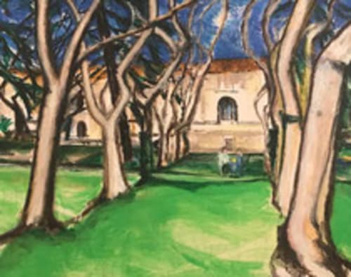 Painting. Domaine de Montlaur. Charming gites. Cathar country. Marianne Niermans.