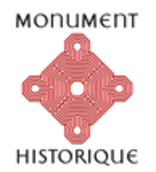 monument historique logo. Hôtel Particulier de Digoine. Chambres d'hôtes et gite. Bourg-Saint-Andéol. Ardèche.