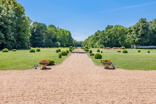 mariage- jardin - allée - château de  denonville 