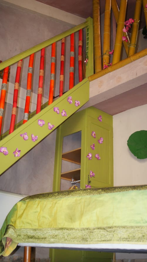 stairs. Valley of Gems. Rooms. Hotel particulier de Digoine. Bed and breakfast and apartment. Bourg-Saint-Andéol. Ardèche.