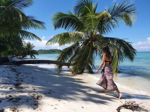 île aux nattes femme cocotier