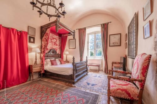 chambre capucine - lit double- familiale - château de denonville 