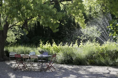 The cottage. dining area. Domaine de Montlaur. Charming gites. Cathar country. Marianne Niermans.