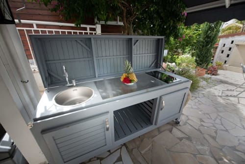 Cuisine extérieur. Pomme Kanel. Locastudio. Locations Appartements. Guadeloupe. 