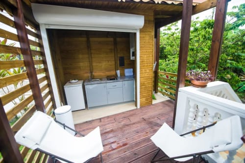 Cuisine extérieur. Papaye. Locastudio. Locations Appartements. Guadeloupe.