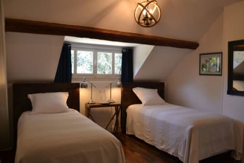 Lits jumeaux. Chambre Georges Sand. Le Clos Sainte-Marie. Chambres d'hôtes. Mesland. Blois et Amboise.