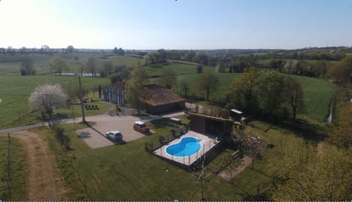 bed and breakfast-puy du fou-aerial view-swimming pool-playground-campaign