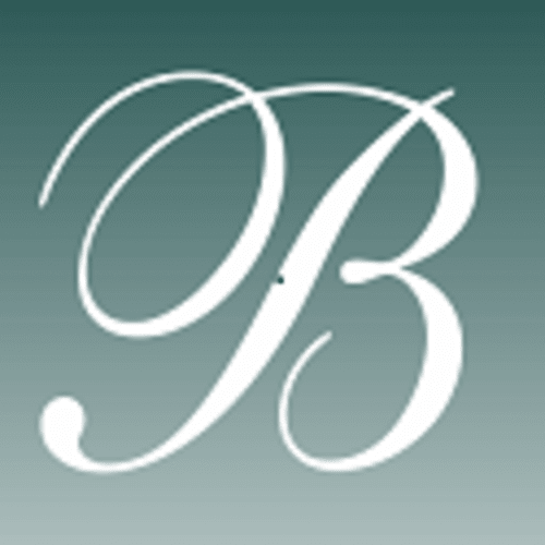 Elegant white script letter B logo for Logis De La Bénétière bed and breakfast in Treize-Vents, France