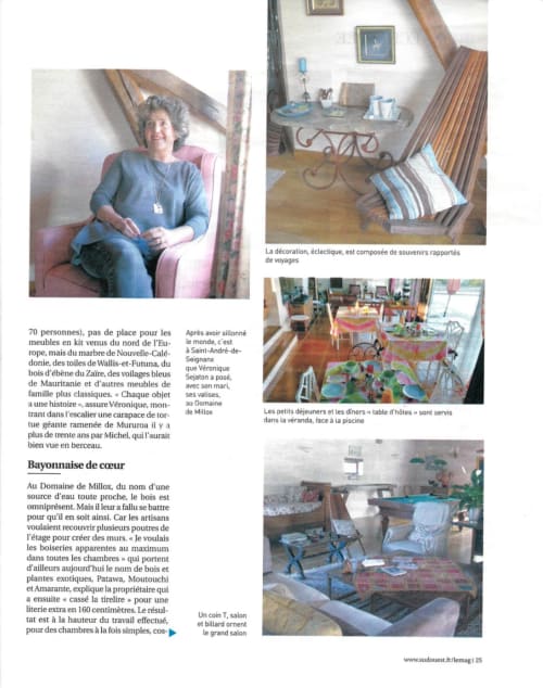 Sud Ouest. Domaine de Millox. Bed and Breakfast. Basque Country. Landes.