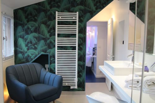 Bathroom open to the bedroom