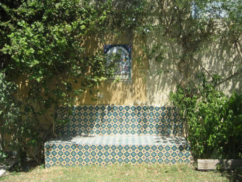 Bench and jasmines
