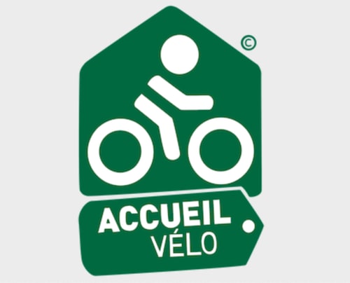 Badge d'hébergement cycliste Accueil Vélo pour La Bageatière à Lépin-le-Lac