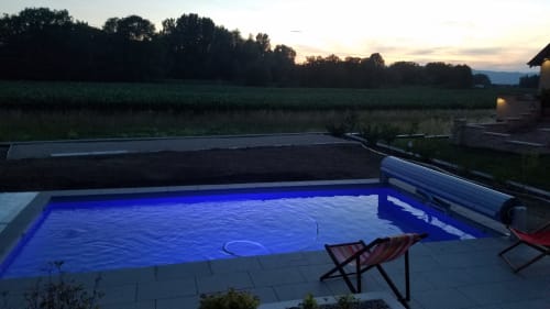 Vue piscine - Les mésanges de l'Ill - Alsace