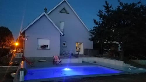 piscine illuminée - Les mésanges de l'Ill - Alsace